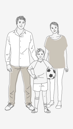 3人ご家族